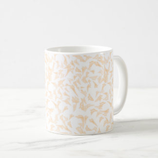 Beige blad mönster kaffekopp