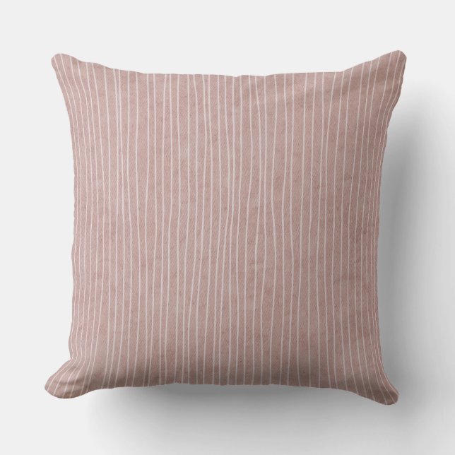 Beige  Bleken Rand Dekorativ kudde (Framsida)