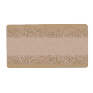 Beige Blommigt Apothecary Label Fraktsedel