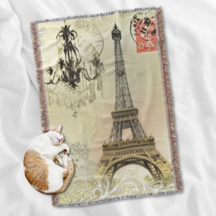 beige blommigt snöre chandelier paris eiffel torn mysfilt