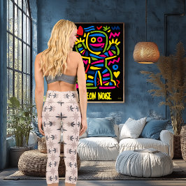 Beige Blommigt Star Patter: Anpassningsbar Text oc