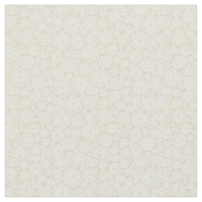 Beige Blommigt Tyg (Närbild)