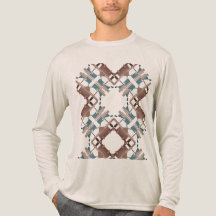 Beige Blue Brown Crisscross Southwest Art-inspirer