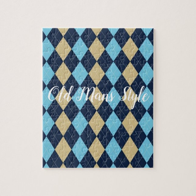 Beige Blue Play Jigszle Puzzle Daisy Pussel (Vertikal)