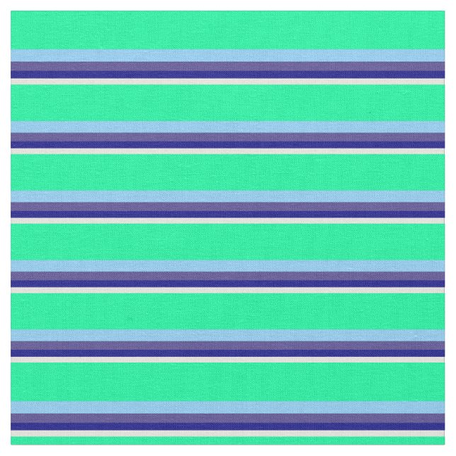 Beige, Blue, Slate Blue, Light Himlar Blue & Grönt Tyg (Närbild)