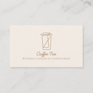 Beige Blush Pappersdryck Teaservis Visitkort