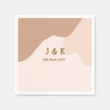 Beige boho kurvig orange bröllopsnamn datum