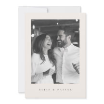 Beige Boho Photo Modern Bröllop