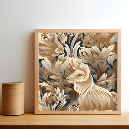 Beige BOHO Rabbit Perfect Poster