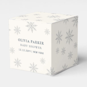 Beige Boho Winter Snowflake Baby Shower Presentaskar