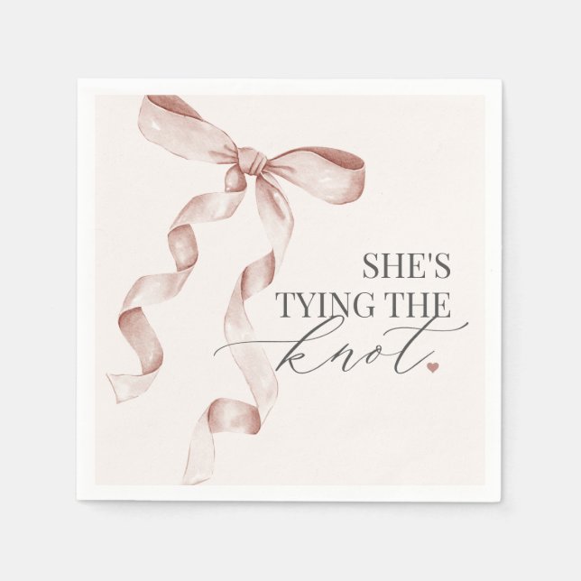 Beige Bow Gifter sig Möhippa Decor Pappersservett (Framsidan)