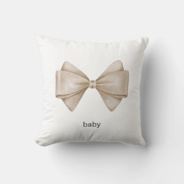Beige Bow Kudde