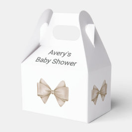 Beige Bow Modern Boho Baby Shower Presentaskar