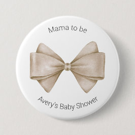 Beige Bow Modern Boho Bebis Bebis-fest Knapp