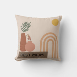 Beige Brown Bohemian Square Pillow Kudde