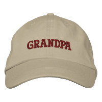 Beige Brown Grandpa Embroized Baseball Cap