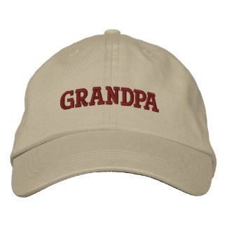 Beige Brown Grandpa Embroized Baseball Cap Broderad Keps