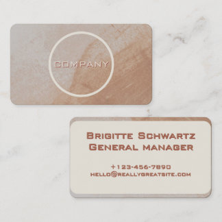 Beige Brown Minimalist Abstract Visitkort