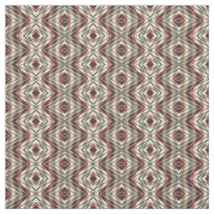 Beige Brown Oliv grönt Aztec Mosaic Mönster Tyg