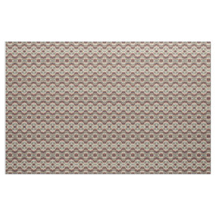 Beige Brown Oliv grönt Aztec Mosaic Mönster Tyg