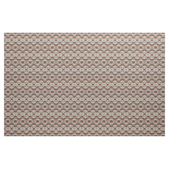 Beige Brown Oliv grönt Aztec Mosaic Mönster Tyg (Fat Quarter)