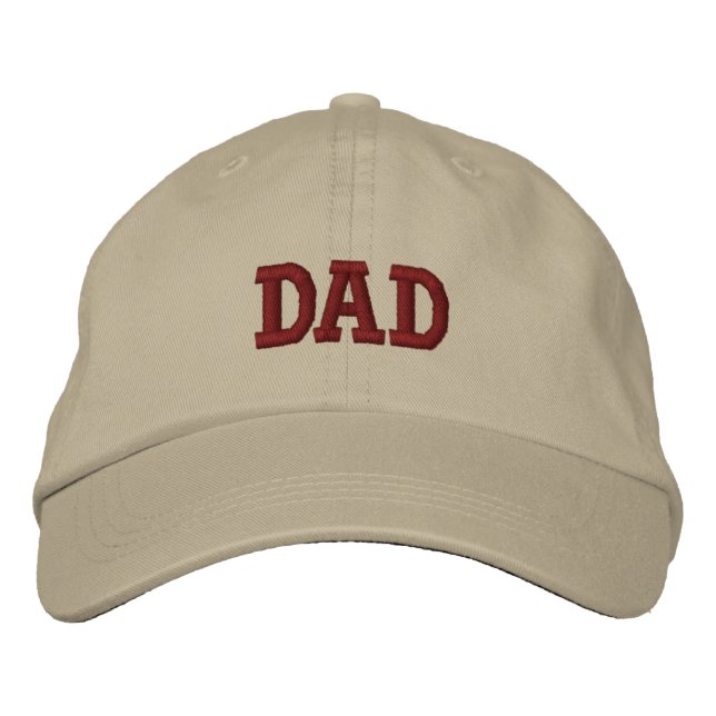 Beige Brown pappa Embroized Baseball Cap Broderad Keps (Framsida)