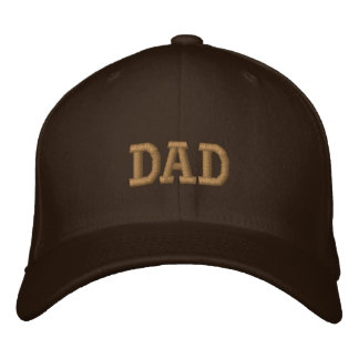 Beige Brown pappa Embroized Baseball Cap Broderad Keps