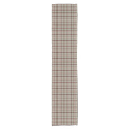 Beige Brown Plaid Classic Pattern Table Runner