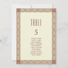 Beige Brown Rustic Islamic Geometric Single Gräns Inbjudningar