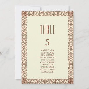 Beige Brown Rustic Islamic Geometric Single Gräns Inbjudningar