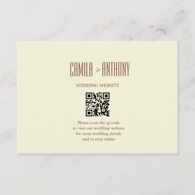 Beige Brown Tilläggskort (Framsida)