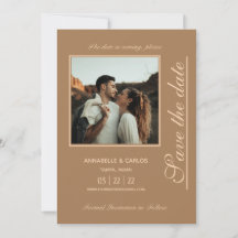 Beige Brun Boho Spara Datum