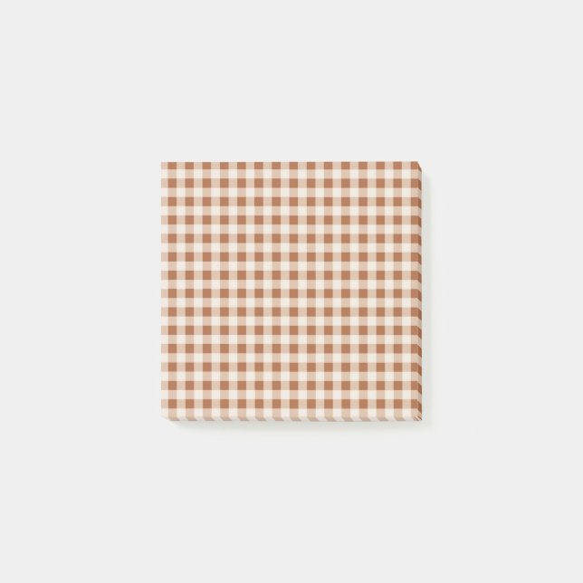 Beige Brun Buffelkaré Rustika Minnen Post-it Block (Framsida)
