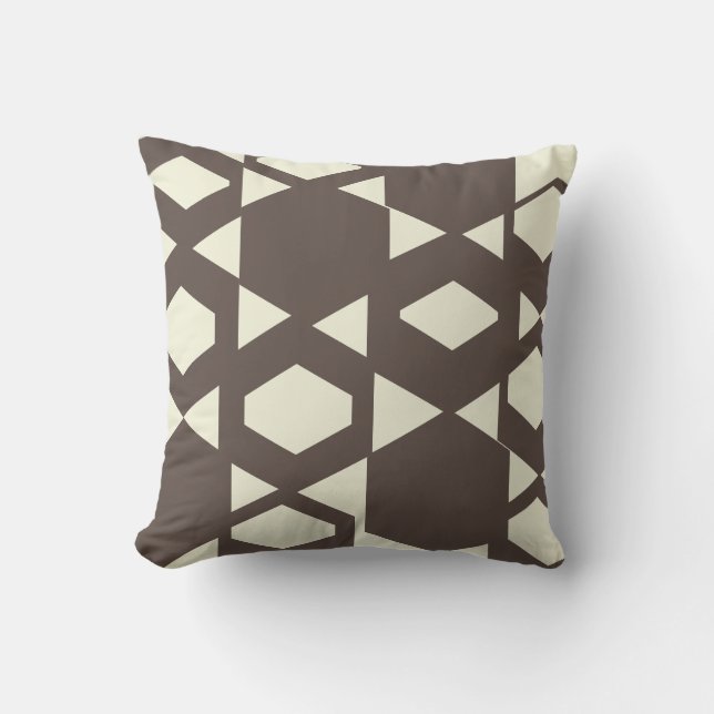 Beige Brun Kudde (Framsida)