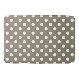Beige Brun & Vita Prickar Badrumsmatta