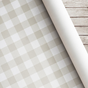 Beige Buffalo-rutig jul Presentpapper
