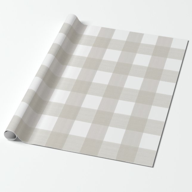Beige buffelpläd för spackel presentpapper (Utrullad)