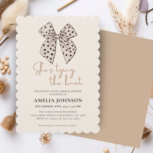 Beige-buggen... Hon tar Knot-Möhippan Inbjudningar (Skapare uppladdad)