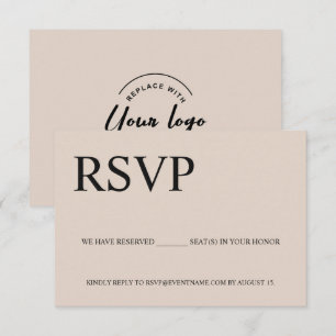 Beige Business event Logotyp Reserverade platser OSA Kort