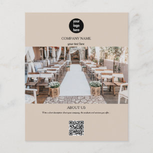Beige Business Logotyp Marknadsföringsreklam Flygblad