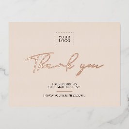 Beige Business Logotyp Tack Paket Infoga