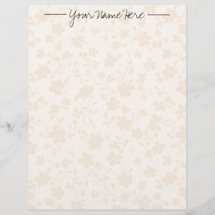 Beige Calico Personlig Brevhuvud