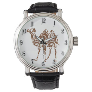 Beige camel armbandsur