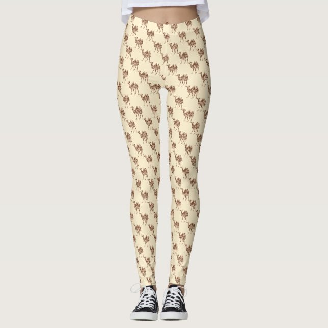 Beige camel leggings (Framsida)