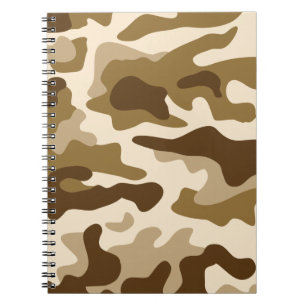 Beige camouflage mönster anteckningsbok