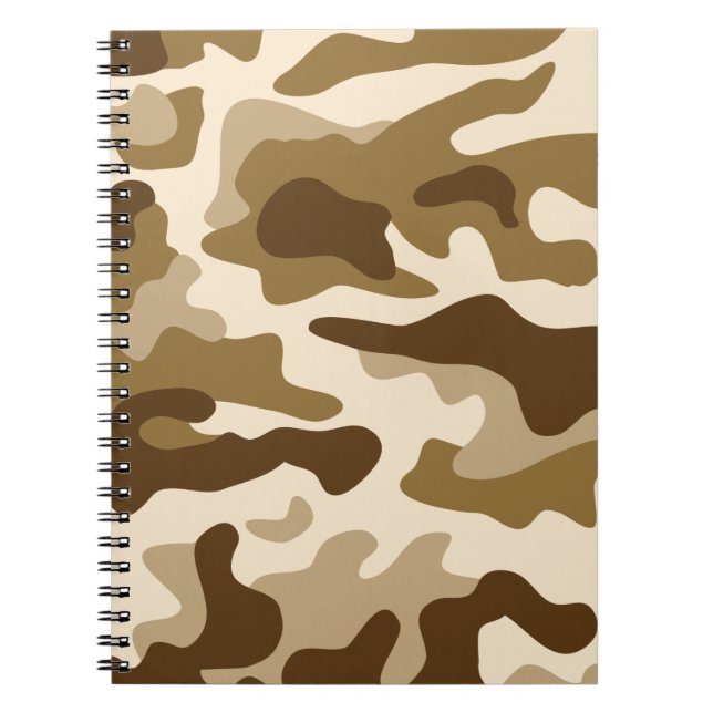 Beige camouflage mönster anteckningsbok (Framsidan)