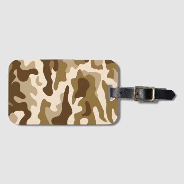 Beige camouflage mönster bagagebricka (Framsida horisontal)