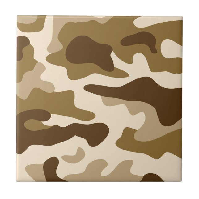 Beige camouflage mönster kakelplatta (Framsidan)