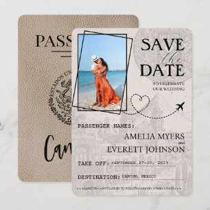 Beige Cancun Passport Spara datum Datumet