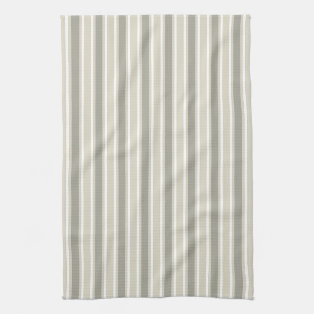 Beige candy rand kökshandduk (Vertikal)